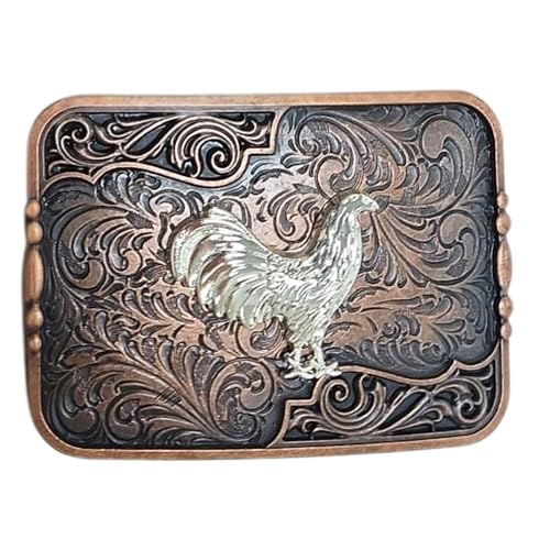 Custom Cowboy Copper Belt Buckles For Men Floral Silver Concho High End Custom