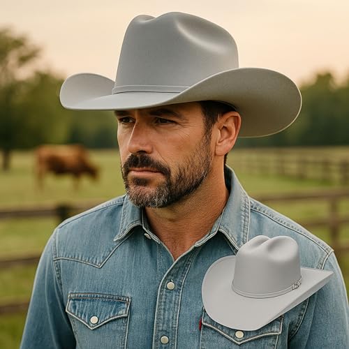 El Cattleman Handmade Cowboy Hat – 100X Bolivian Wool Felt, Premium Western Hat