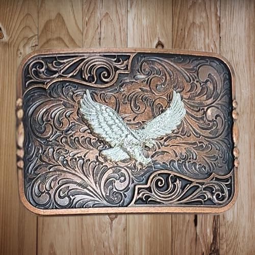 Custom Cowboy Copper Belt Buckles For Men Floral Silver Concho High End Custom