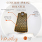 Leather Phone Belt Holster Case Embossed Tooled Diamond Pattern