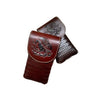 Western Stakes Leather Phone Belt Holster Embossed Golden Eagle Snake Mexico Coat of Arms