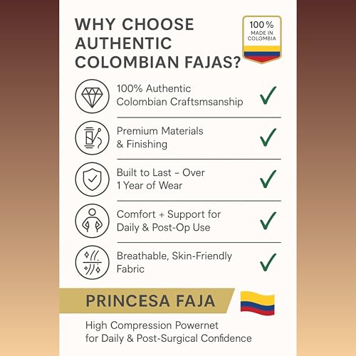 Princesa Colombian Faja – High Compression Powernet Body Shaper Zipper & Adjustable Straps