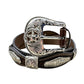 Leather Western Belts For Men Cowboy Praying At Cross Concho Tooled