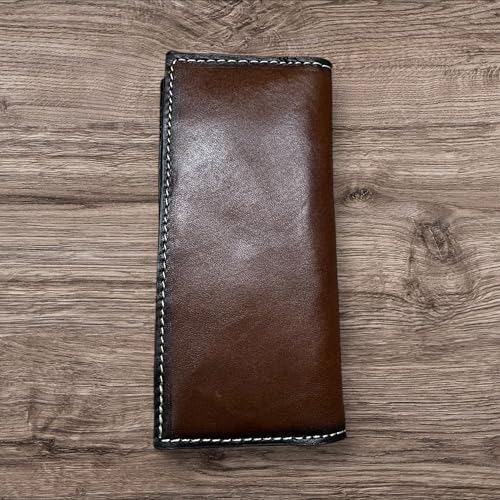 Leather Bi Fold Long Wallet Longhorn Concho Cowhair High End Made In Mexico