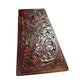 Leather Long Wallet Floral Embossed Rooster Gallo Bi Fold High End Mens Wallet