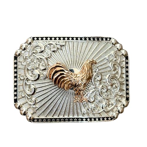 Western Stakes Cowboy Silver Belt Buckles For Men Floral Sun Rose Gold Concho High End Custom Big Hand Crafted Buckles