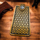 Leather Phone Belt Holster Case Embossed Tooled Diamond Pattern