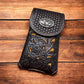 Western Stakes Western Leather Phone Belt Holster Cell Phone Case Pouch Floral Cowboy Tooled Concho Basketweave Universal