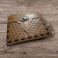 Leather Wallet Basketwave Cowboy Horses Stallion Concho Cowhide Bi Fold Mens Wallet