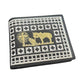 Western Stakes Rodeo Cowboy Bi-Fold Leather Wallet with Gold Cowboy Praying at Cross Design