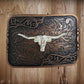 Custom Cowboy Copper Belt Buckles For Men Floral Silver Concho High End Custom