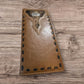 Leather Long Wallet Cowhair Horse Concho Cowhide Bi Fold Hand Crafted HighEnd Smooth Leather