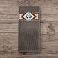 Western Stakes Leather Bi Fold Mens Long Wallet Tapestry Diamond Cross Design Hand Crafted Rodeo Wallet