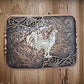 Custom Cowboy Copper Belt Buckles For Men Floral Silver Concho High End Custom