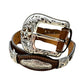 Leather Western Belts For Men Cowboy Praying At Cross Concho Tooled