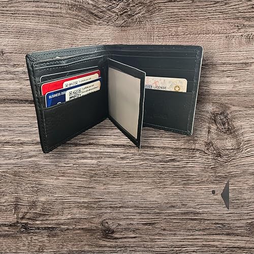 Western Rodeo Leather Wallet – Bi-Fold Cowboy Style Silver Diamond Geometric Design
