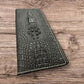 Leather Long Wallet Alligator Head Design Leather Wallet