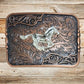 Custom Cowboy Copper Belt Buckles For Men Floral Silver Concho High End Custom