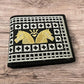 Western Stakes Western Cowboy Rodeo Wallet – Bi-Fold Leather with Gold Cowboy & Two Horses