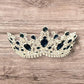 Western Stakes Princess Tiara Crown Crystal Rhinestone for Wedding, Quinceañera & Pageant