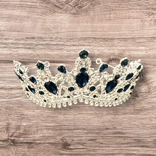 Western Stakes Princess Tiara Crown Crystal Rhinestone for Wedding, Quinceañera & Pageant