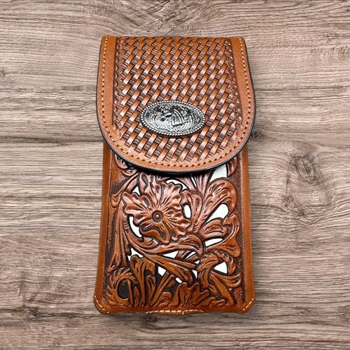 Western Stakes Western Leather Phone Belt Holster XXL