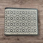 Western Rodeo Leather Bi-Fold Cowboy Wallet with Silver Threaded Diamond Geometric Design