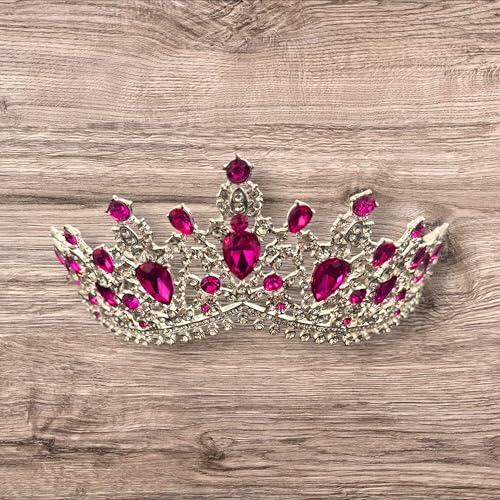 Western Stakes Princess Tiara Crown Crystal Rhinestone for Wedding, Quinceañera & Pageant