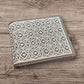 Western Rodeo Leather Bi-Fold Cowboy Wallet with Silver Threaded Diamond Geometric Design