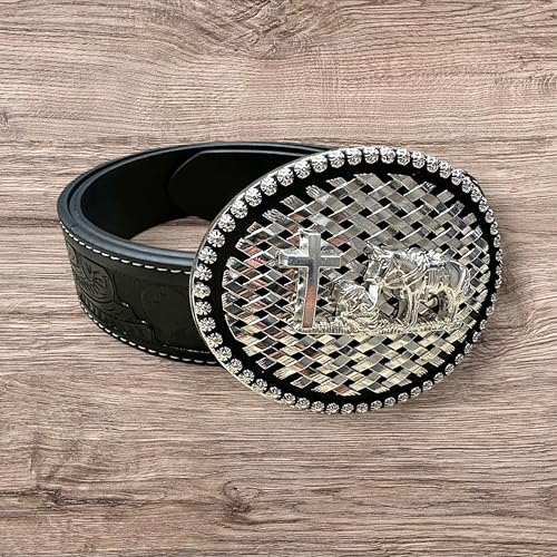 Leather Western Belts For Men Cowboy Tooled Embossed