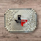 Western Stakes Cowboy Silver Belt Buckles For Men Floral Sun Rose Gold Concho High End Custom Big Hand Crafted Buckles