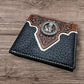 Western Stakes Leather Bi Fold Wallet Cowboy Saint Jude Concho