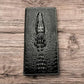 Leather Long Wallet Alligator Head Design Leather Wallet