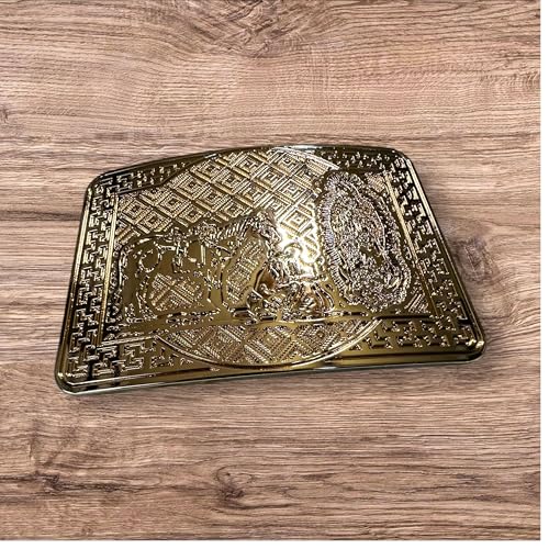 Custom Cowboy Belt Buckles For Men Pressed Plate High End Big Belt Buckles