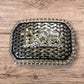 Cowboy Belt Buckles For Men Basketweave Studded Barbwire High End Concho