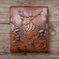 Floral Cowboy Deer Buck Embossed Leather Wallet