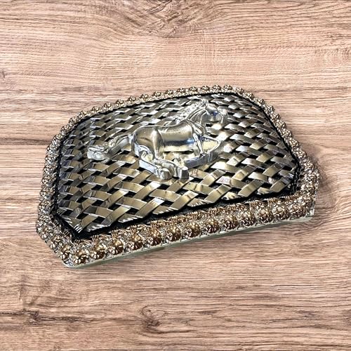 Cowboy Belt Buckles For Men Basketweave Studded Barbwire High End Concho