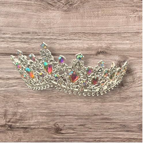 Western Stakes Princess Tiara Crown Crystal Rhinestone for Wedding, Quinceañera & Pageant