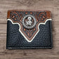 Western Stakes Leather Bi Fold Wallet Cowboy Saint Jude Concho