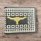 Western Stakes Rodeo Wallet – Bi-Fold Leather with Gold Longhorn and Silver Stitching