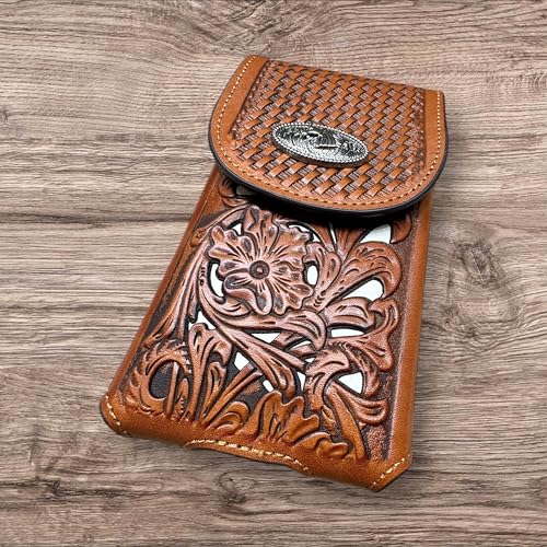 Western Stakes Western Leather Phone Belt Holster XXL