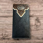 Western Stakes | Leather Long Wallet | Floral Tooled Cowboy at Cross