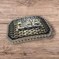 Cowboy Belt Buckles For Men Basketweave Studded Barbwire High End Concho