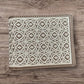 Western Rodeo Leather Bi-Fold Cowboy Wallet with Silver Threaded Diamond Geometric Design