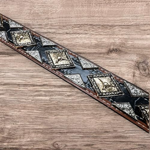 Leather Western Belts For Men Longhorn Bling Concho High End