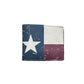 Western Stakes Mens Texas Flag Leather Wallet Leather Rustic Flag Classic Pattern Embossed Bifold Style Cowboy Hand Crafted Bi Fold High End Mens Wallets Leather Gifts For Men