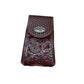 Western Stakes Western Leather Phone Belt Holster Cell Phone Case Pouch Floral Tooled Concho Basketweave Universal