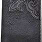 Long Wallet Floral Tooled Leather Classic Concho Checkbook Style