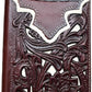 Floral Long Wallet Embossed Cowboy Praying At Cross