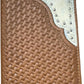 Cowboy Praying At Cross Long Wallet W Cowhair Basketweave